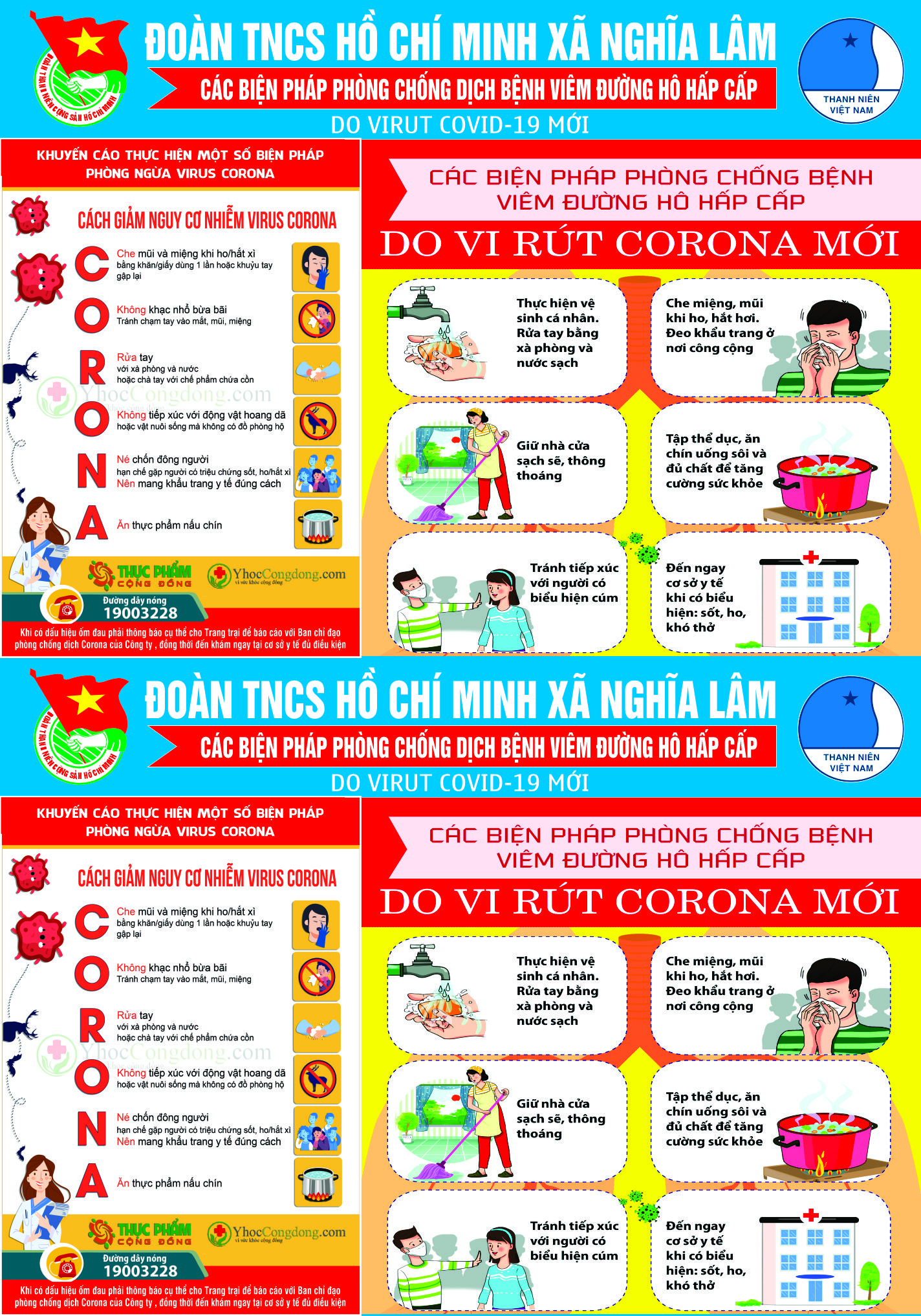 Mẫu Tờ Rơi, Poster, Pano COVID-19 File Vector Corel #02