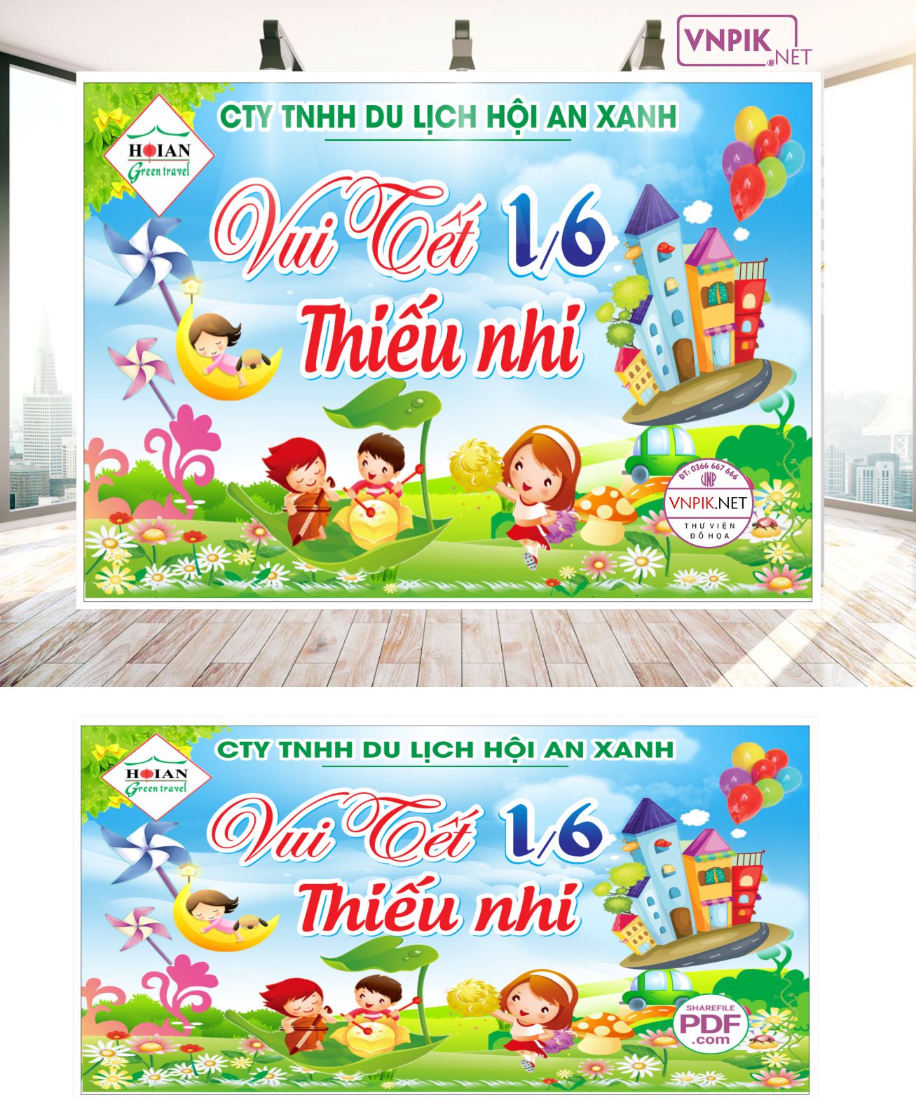 Vui tết thiếu nhi 1/6 – công ty du lịch Hội An Xanh file PDF & CDR