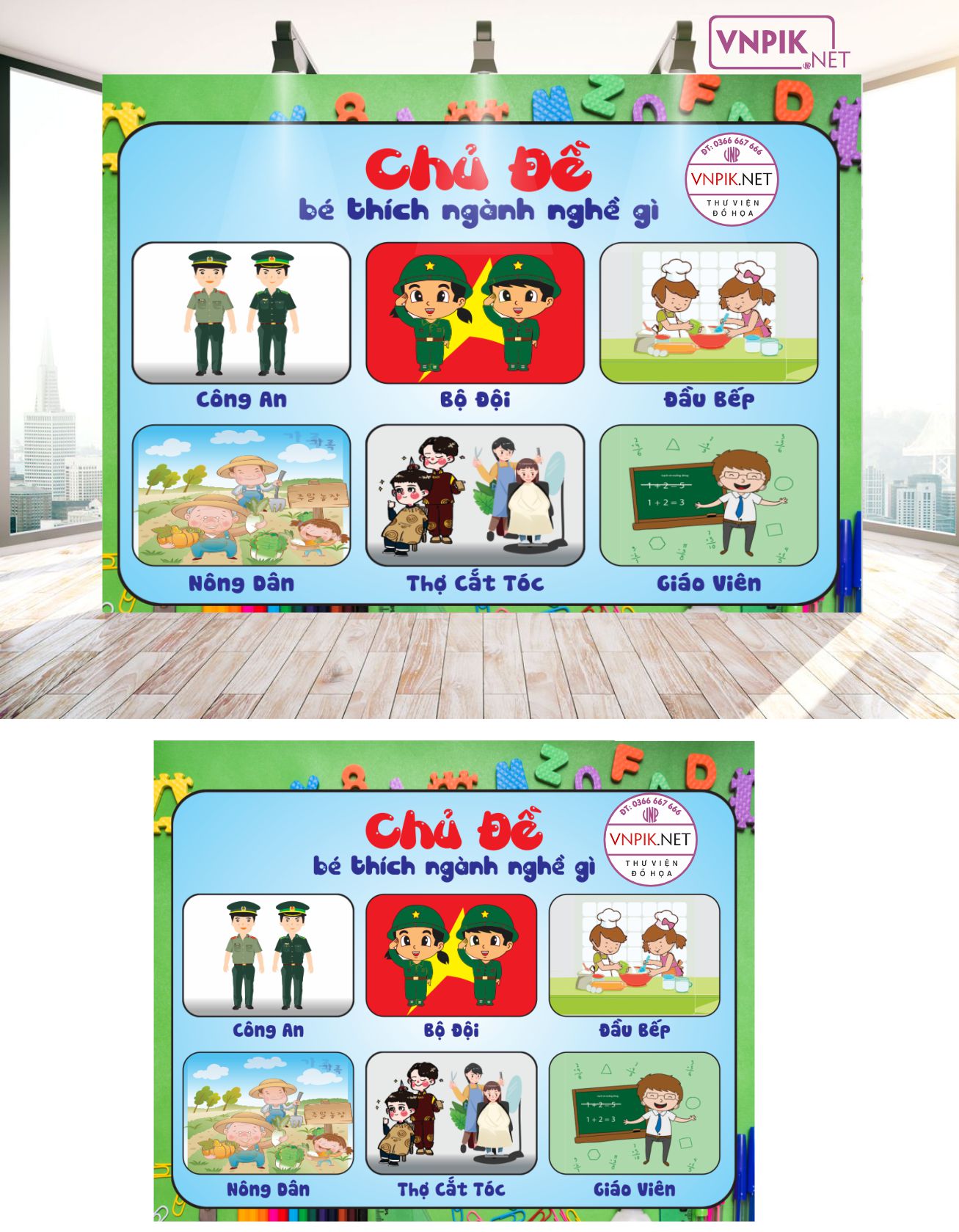 Chủ đề bé thích ngành nghề gì file PDF & CDR