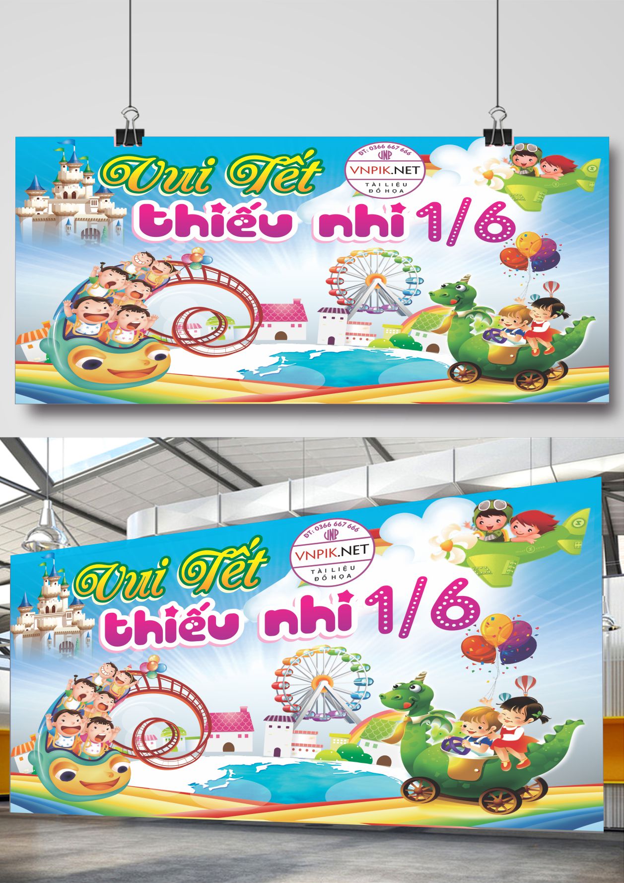 maket Vui tết thiếu nhi 1-6 file PDF & CDR