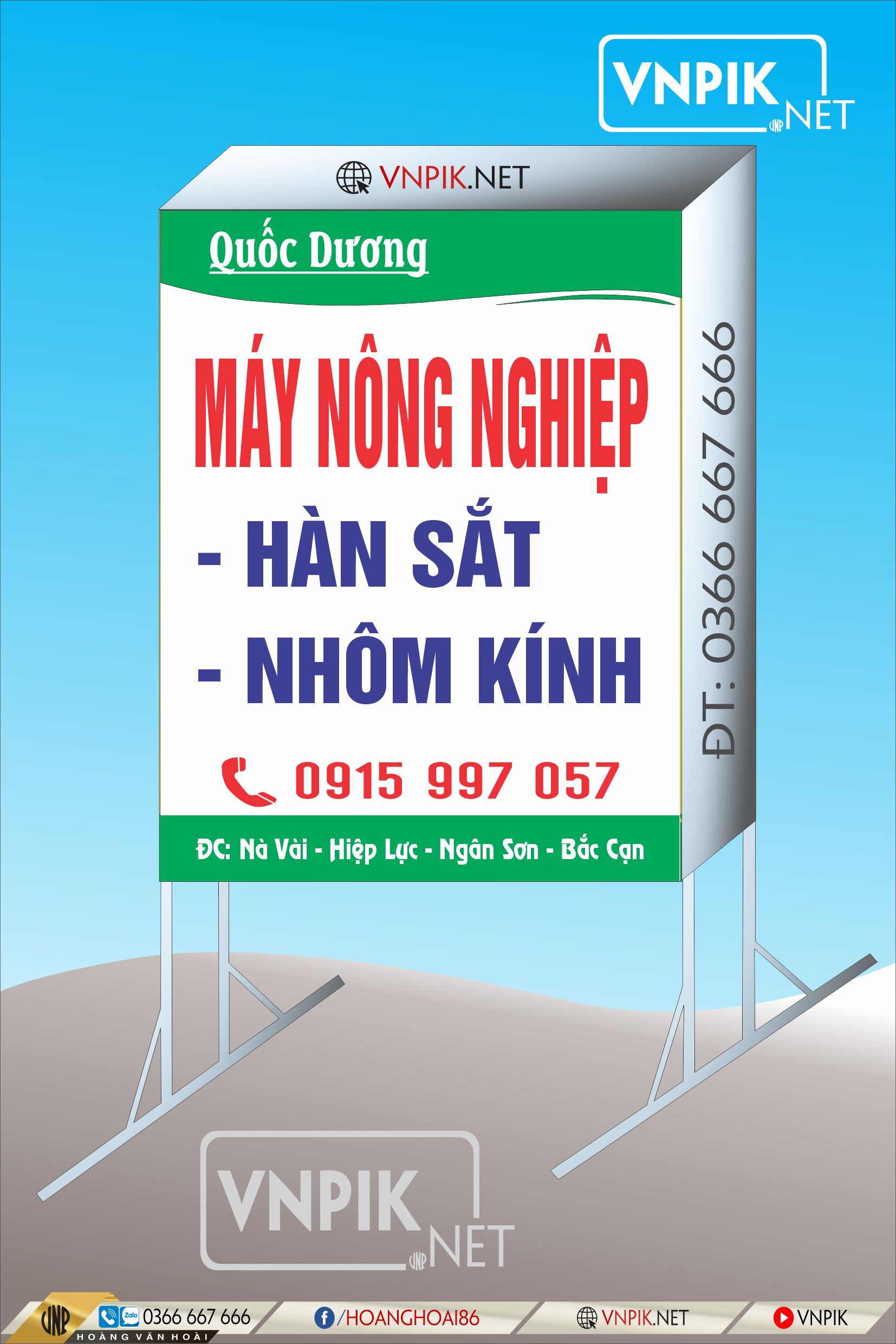 mẫu biển vẫy cửa hàng quốc dương, máy nông nghiệp, hàn sắt, nhôm kính các loại