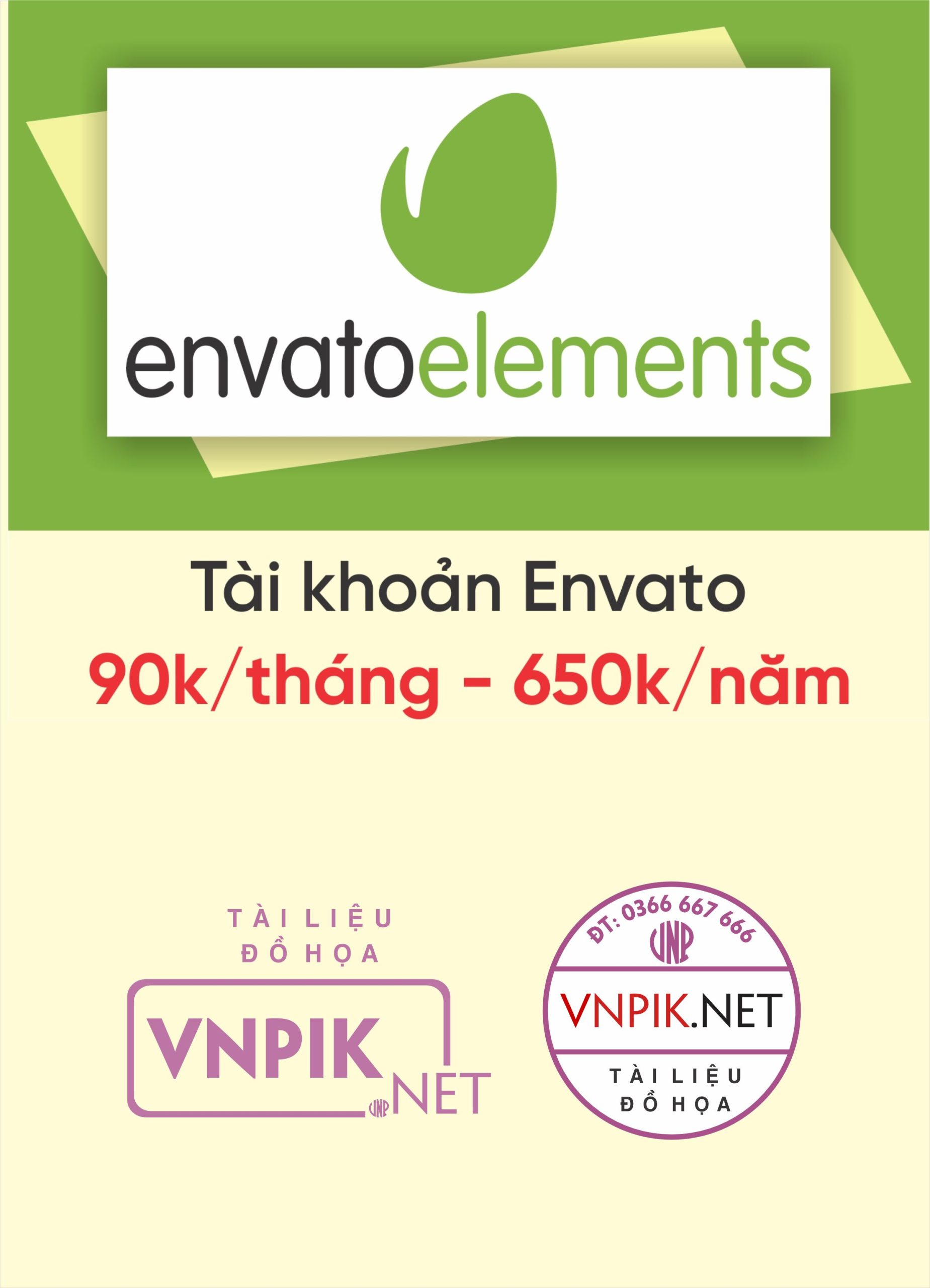 Tài Khoản envato elements 90k/Tháng – 650k/Năm