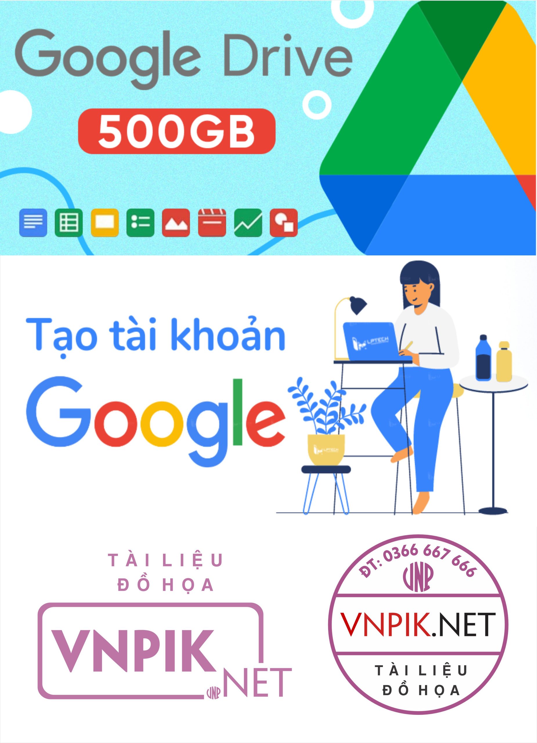 tài khoản Google Drive dung lượng cao