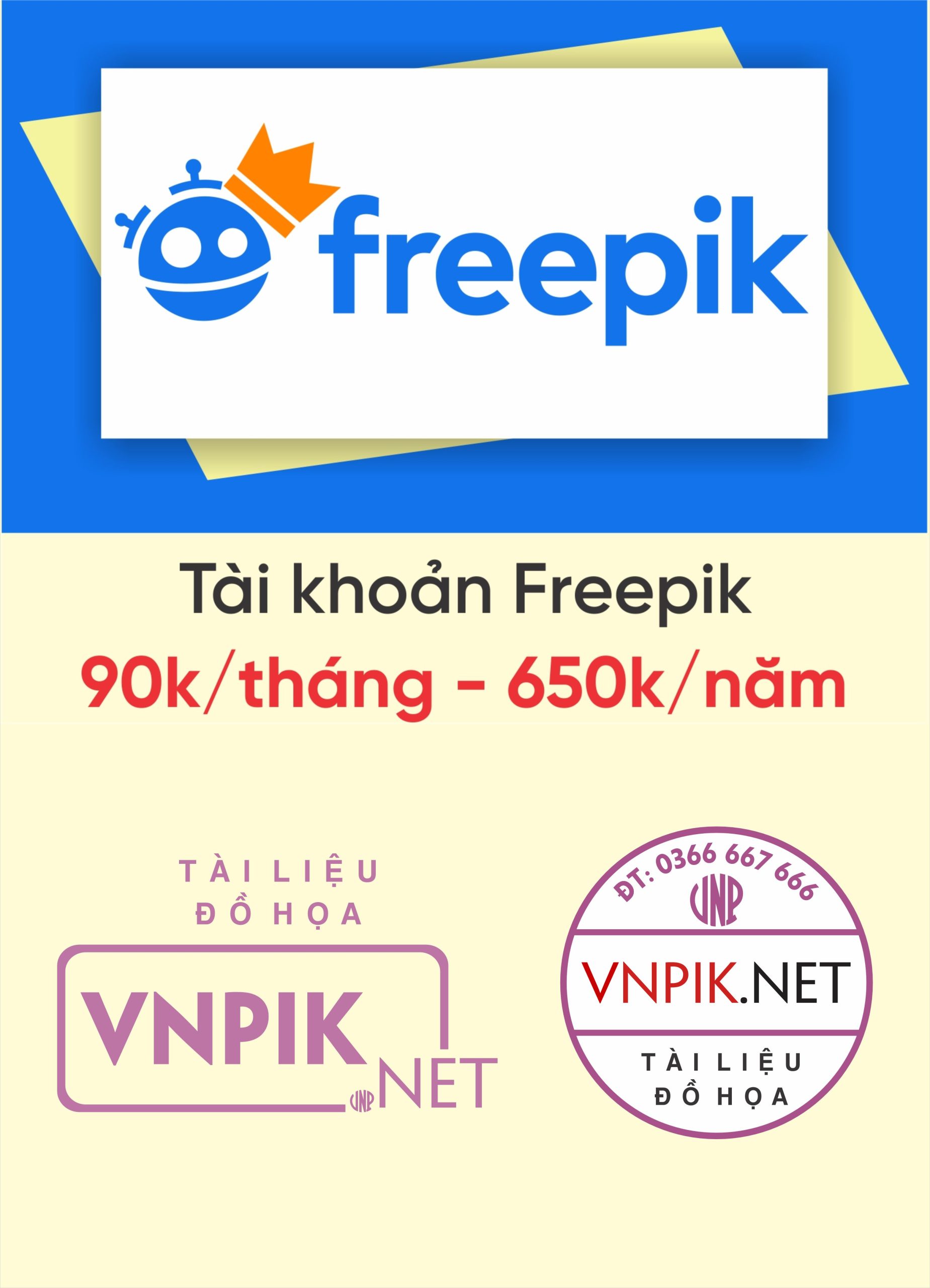 Tài khoản Freepik 90k/tháng – 650k/năm