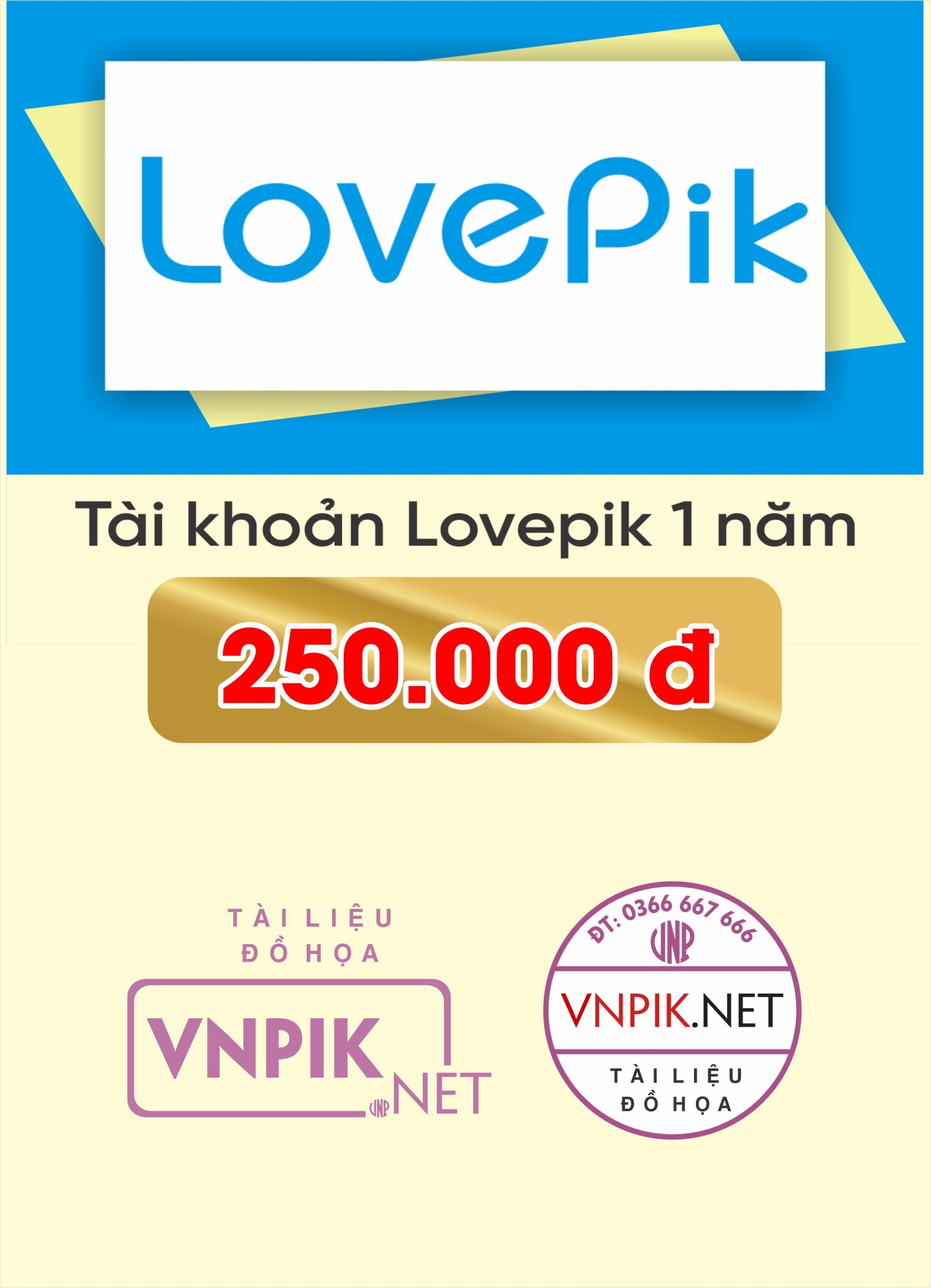 Tài khoản lovepik 1 năm giá 250k