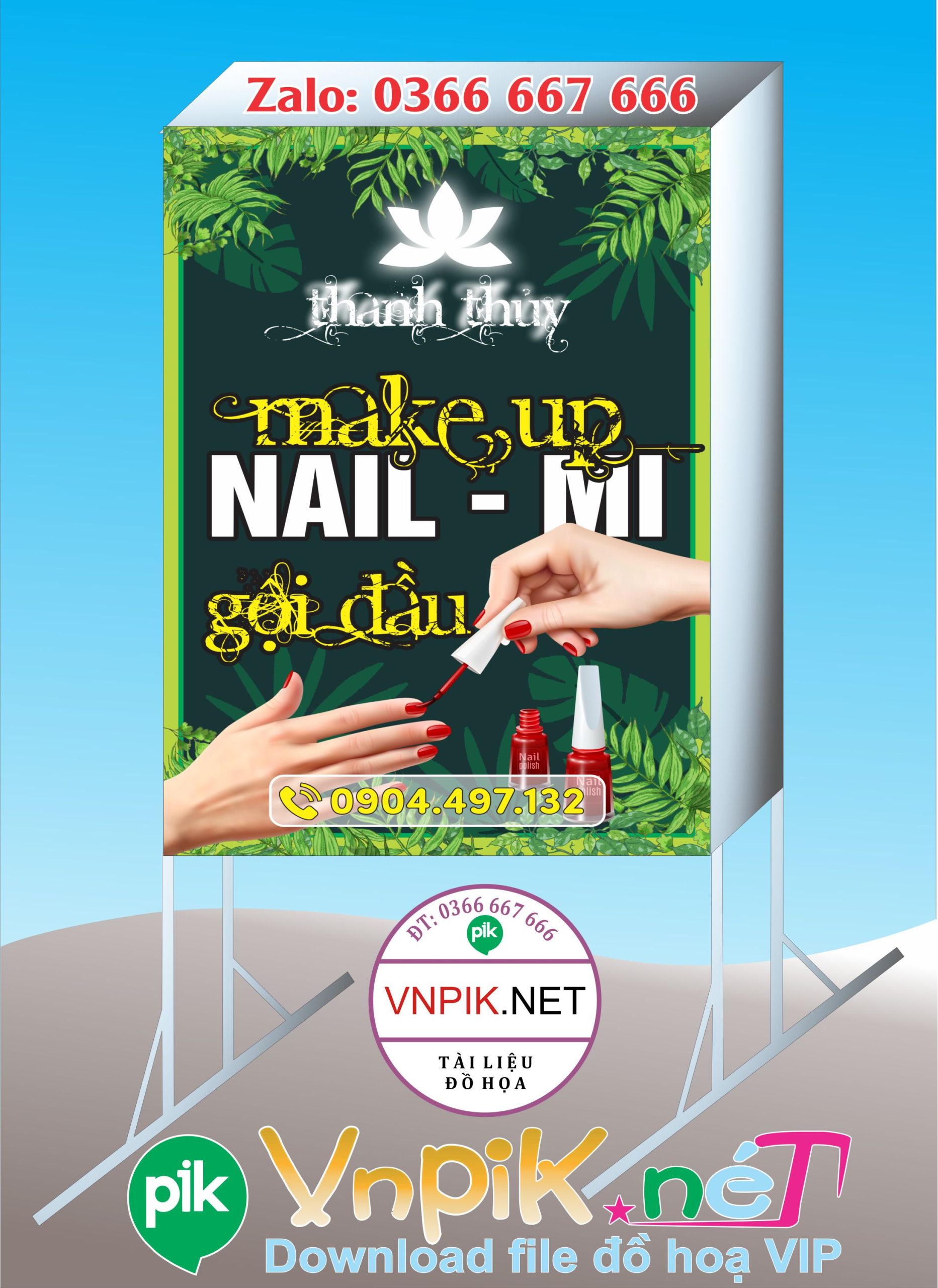 Mẫu bảng biển quảng cáo nail my spa