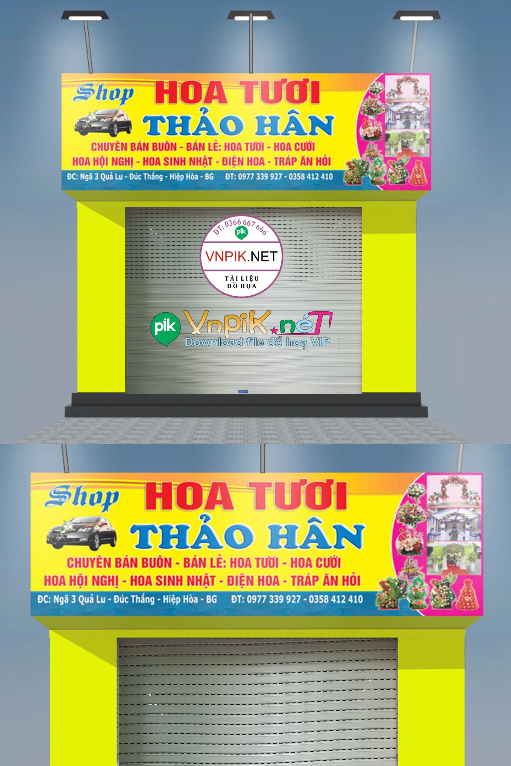 Mẫu biển quảng cáo shop hoa tươi thảo hân