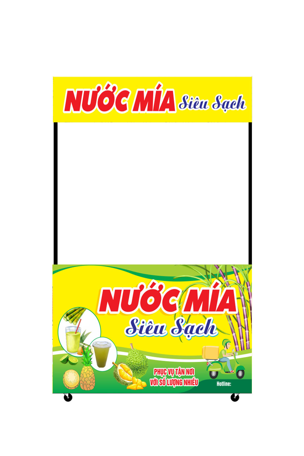 Mẫu file xe đẩy hàng nước mía trái cây bánh mì corel 4