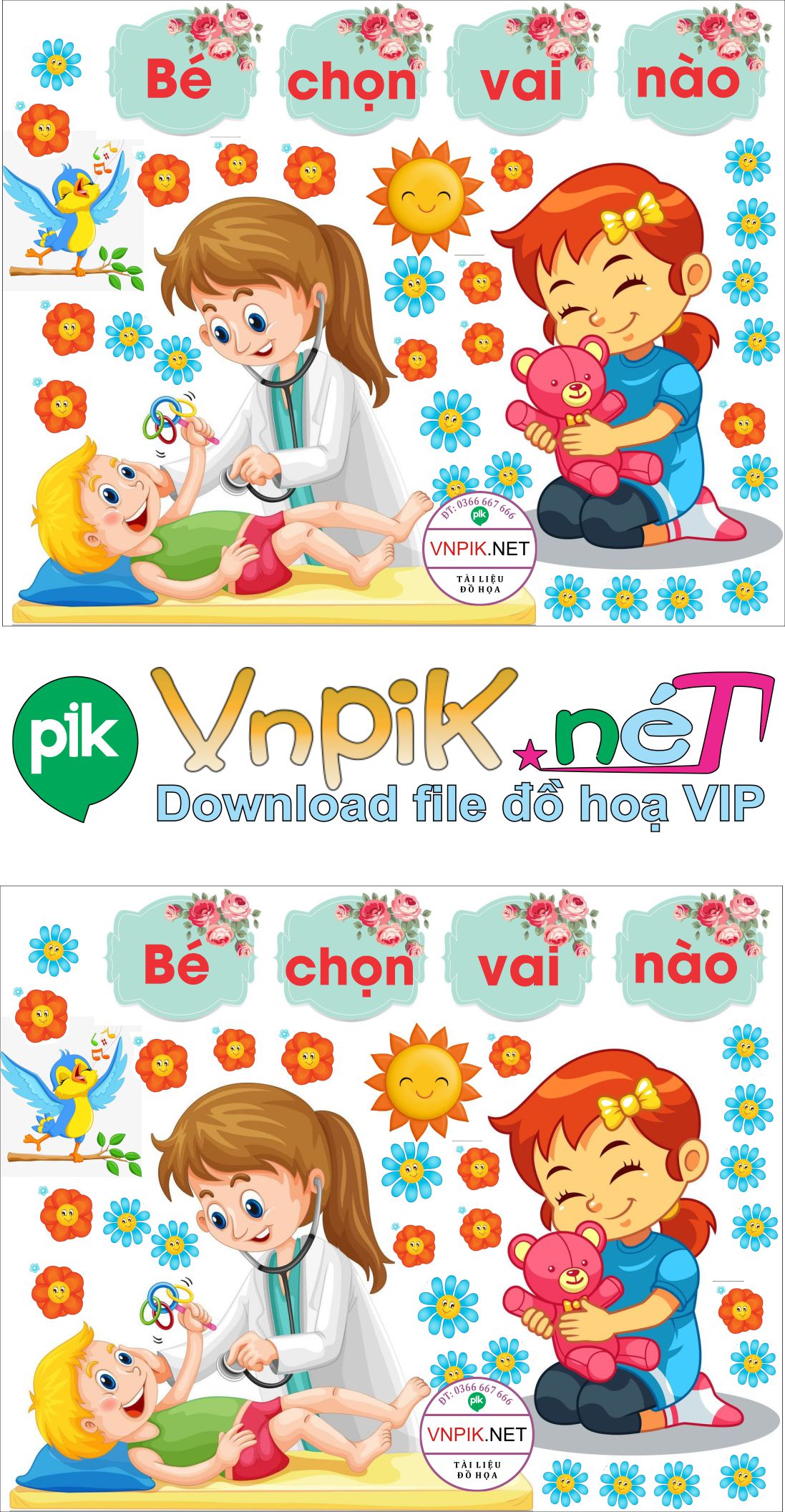 Trang trí phòng học – Bé chọn vai nào #3 file PDF & CDR