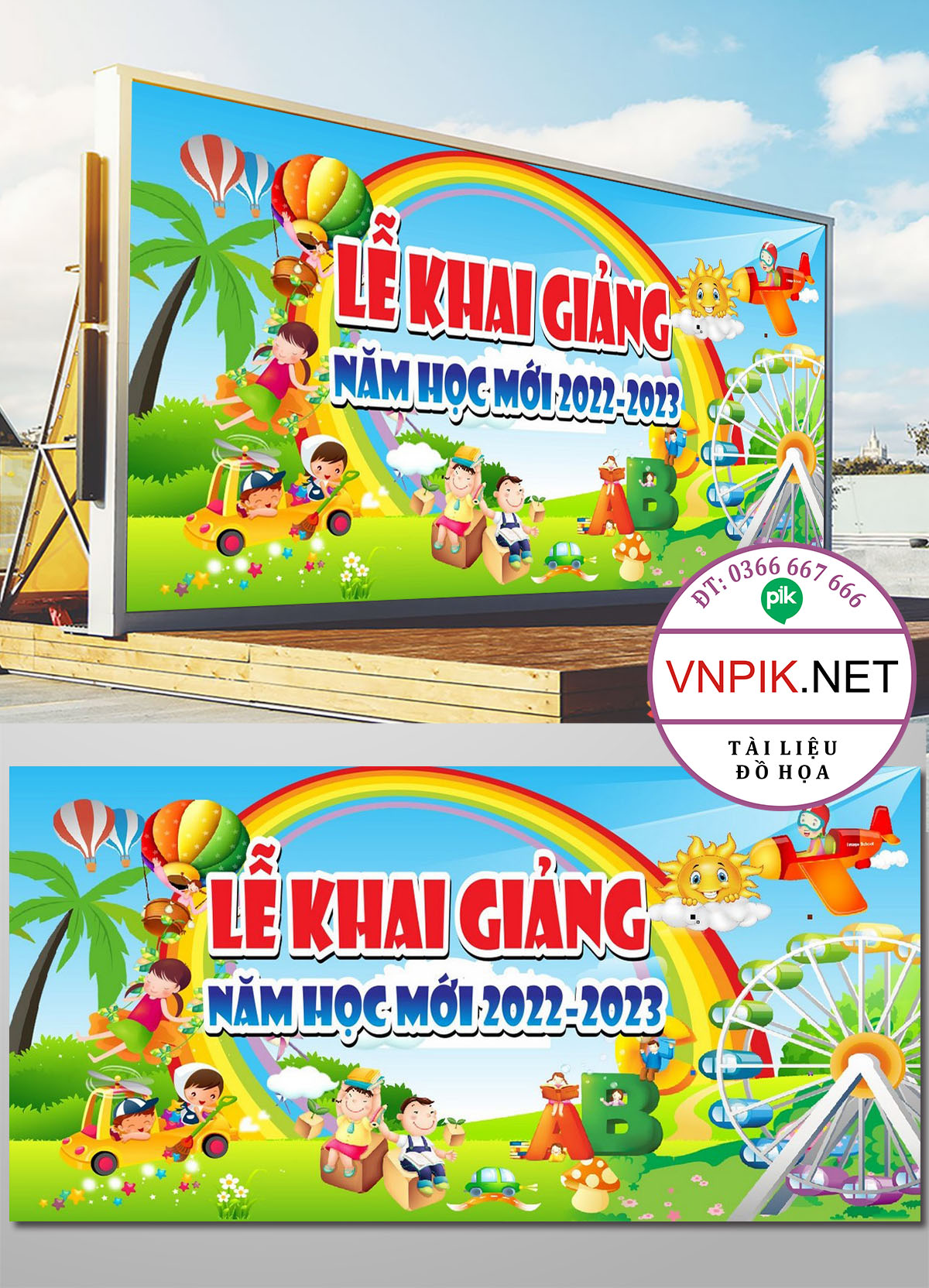 Mẫu Phông Nền Khai Giảng Năm Học Mới File Corel  27