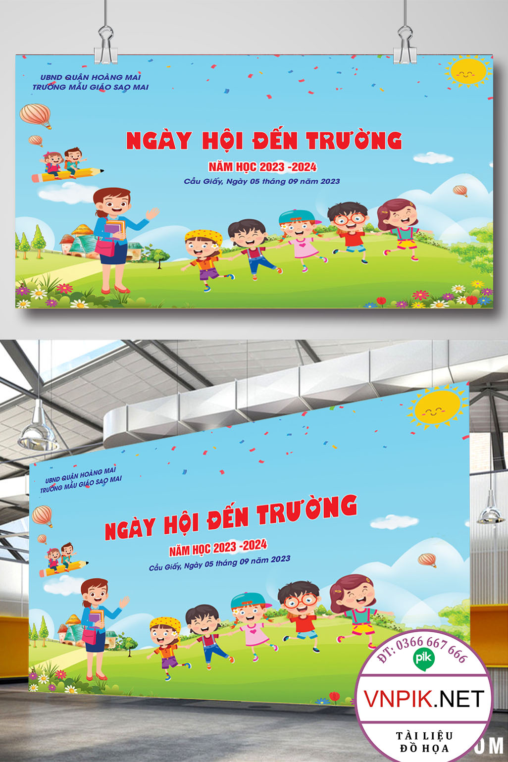 Mẫu Phông Nền Khai Giảng Năm Học Mới File Corel 66