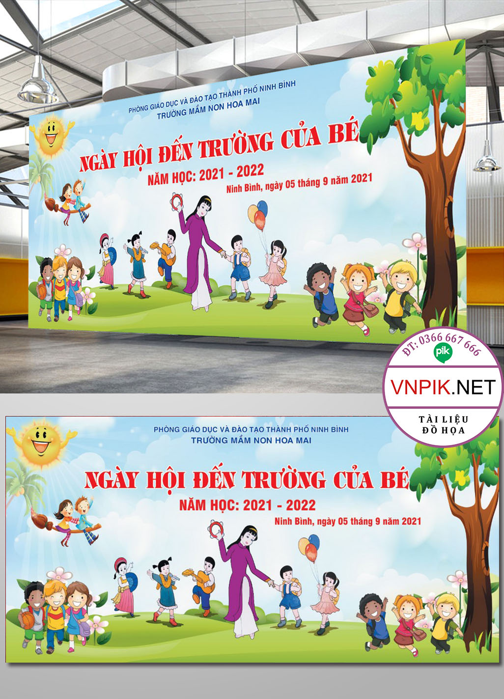 Mẫu Phông Nền Khai Giảng Năm Học Mới File Corel  92